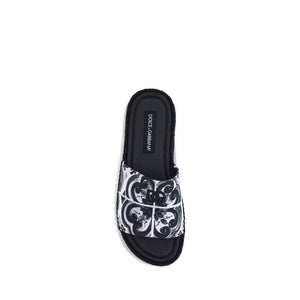 Dolce & Gabbana Black Cotton Espadrilles