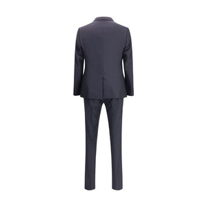 Dolce & Gabbana Black Fleece Wool Two-Piece Suit