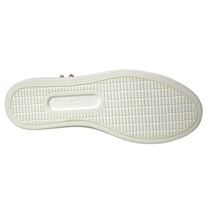 Dolce & Gabbana White Leather Gold Red Heart Sneakers Shoes