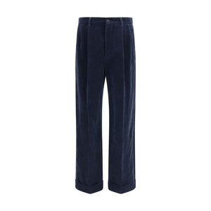 Valentino Blue Cotton Pants