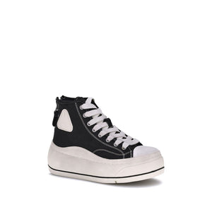 R13 Black Polyethylene High Top Sneakers