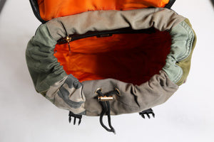 Dolce & Gabbana Green Patchwork Travel Backpack Military Bag