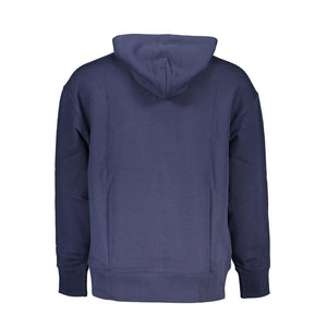 Tommy Hilfiger Blue Cotton Men Sweater with Hood