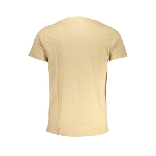 Cavalli Class Beige Cotton Men T-Shirt