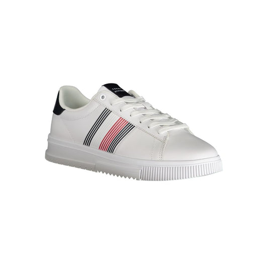 Tommy Hilfiger White Polyurethane Men Sneaker