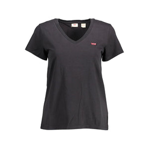 Levi's Black Cotton Women T-Shirt