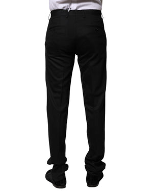 Dolce & Gabbana Black Wool Formal Dress Pants