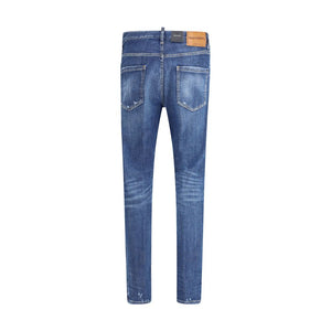 Dsquared² Blue Cotton Skinny Jeans