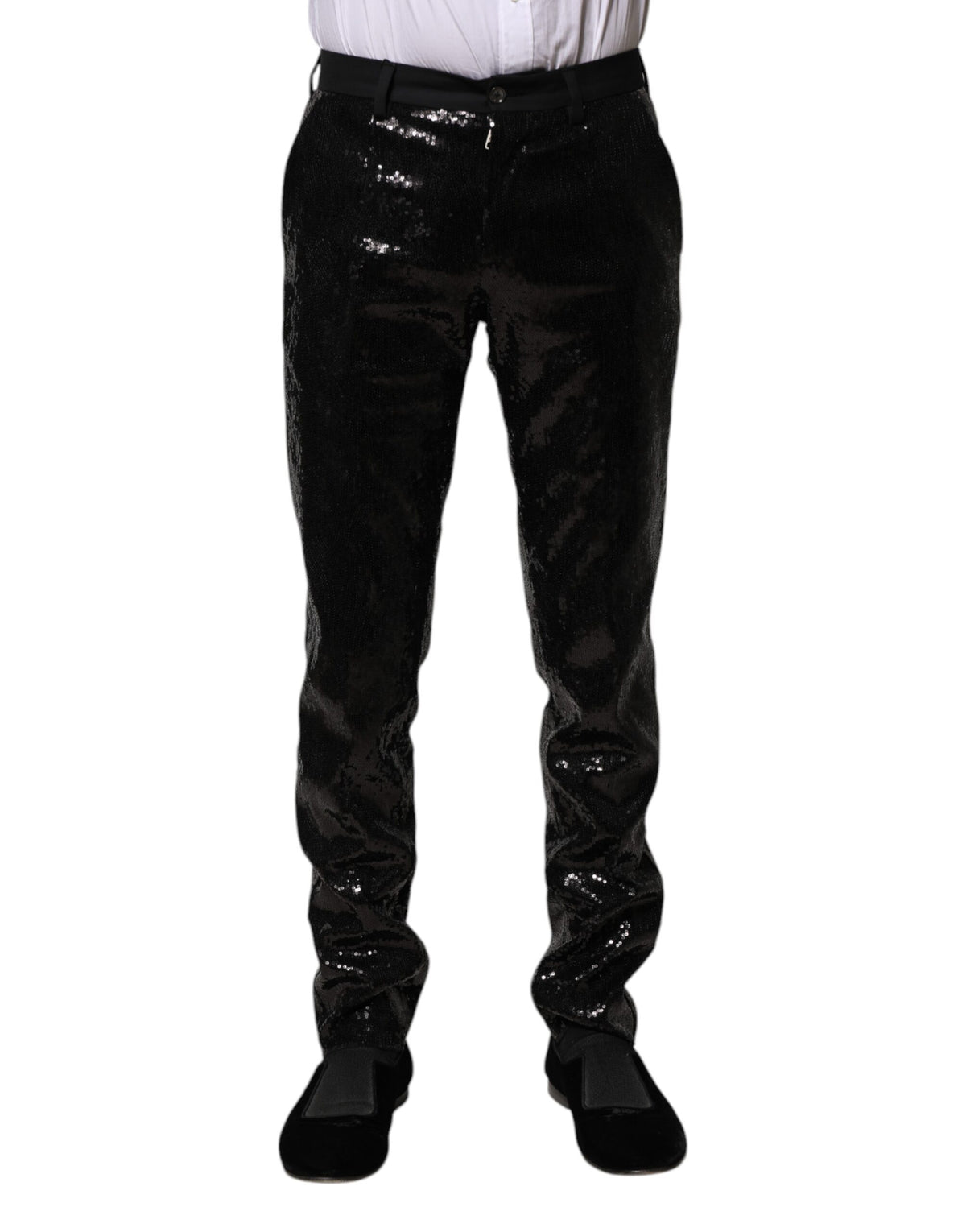 Dolce & Gabbana Black Sequined Embellishment Pants