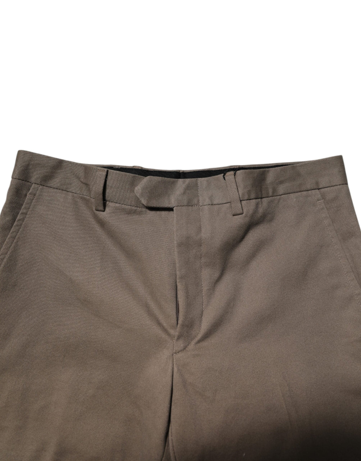 BENCIVENGA Brown Cotton Tapered Formal Dress Pants