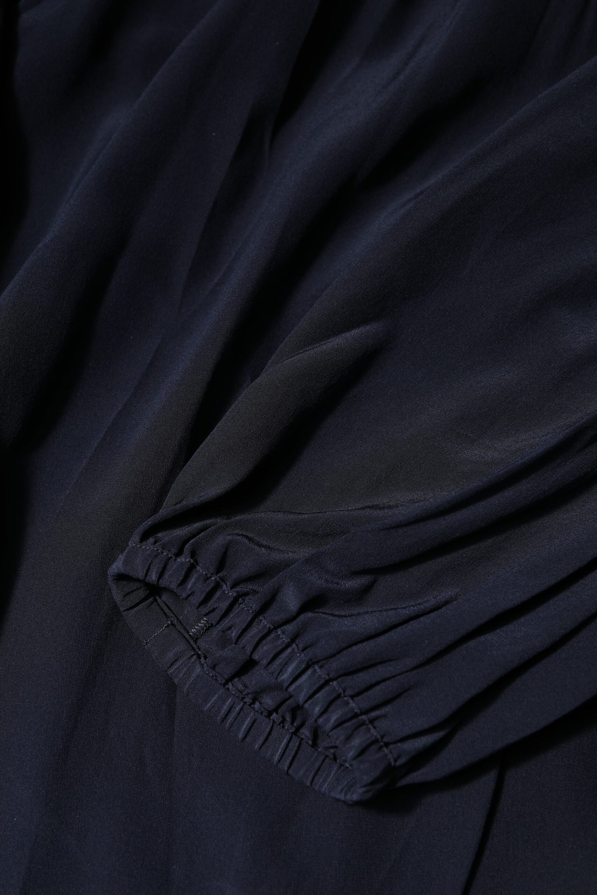 Dolce & Gabbana Blue Silk Mock Neck Long Sleeves Blouse Top