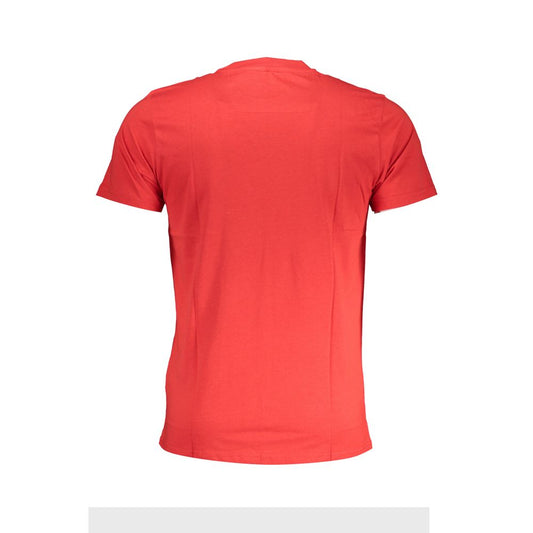Cavalli Class Rosso Cotton Men T-Shirt