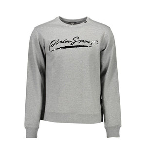 Plein Sport Gray Cotton Men Sweater