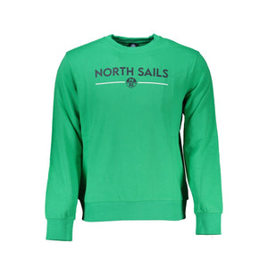 North Sails Green Cotton Men Sweater
