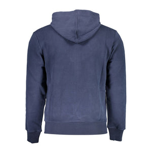 La Martina Blue Cotton Men's Hooded Sweater