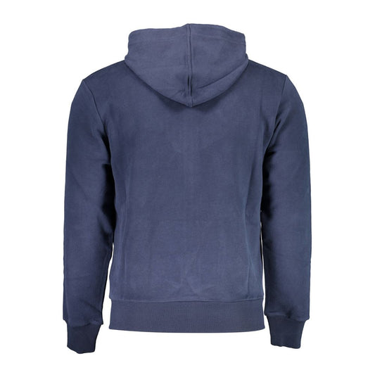 La Martina Blue Cotton Men's Hooded Sweater