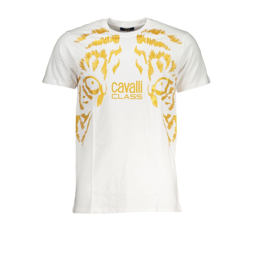 Cavalli Class Bianco Cotton Men's T-Shirt