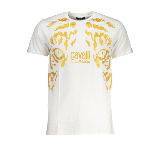 Cavalli Class Bianco Cotton Men's T-Shirt