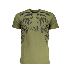 Cavalli Class Verde Cotton Men T-Shirt