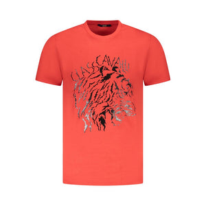Cavalli Class Red Cotton Men T-Shirt