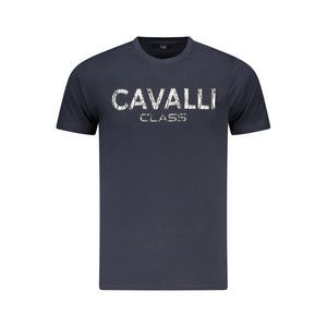 Cavalli Class Blue Cotton Men T-Shirt