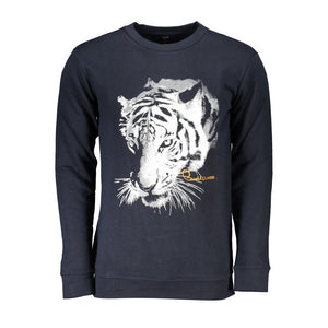 Cavalli Class Blue Cotton Men Sweater