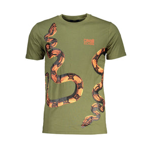 Cavalli Class Verde Cotton Men T-Shirt