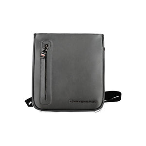 Tommy Hilfiger Black Polyurethane Men Shoulder Bag