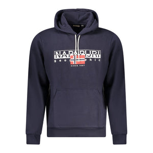 Napapijri Blue Cotton Men Hoodie