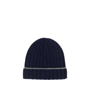 Brunello Cucinelli Blue Cashmere Beanie