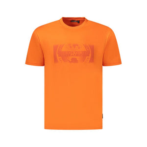 Napapijri Orange Cotton Men T-Shirt
