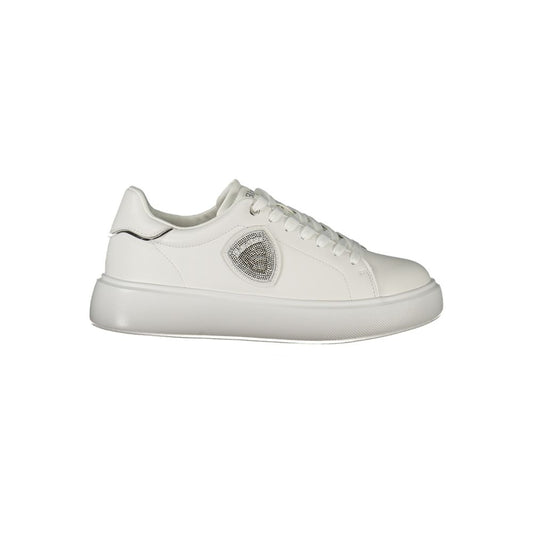Blauer White Leather Women Sneaker