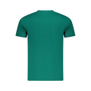 Cavalli Class Green Cotton Men T-Shirt