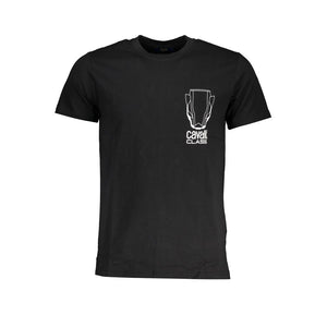 Cavalli Class Black Cotton Men T-Shirt