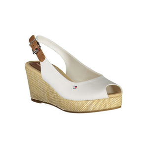 Tommy Hilfiger White Polyester Women Sandal