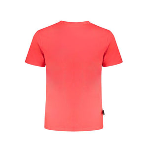 Napapijri Red Organic Cotton Men T-Shirt