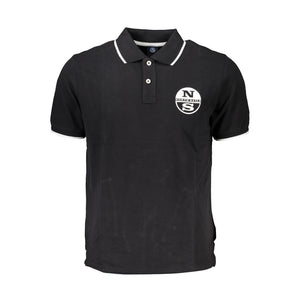 North Sails Black Cotton Men Polo Shirt