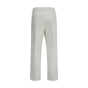 Brunello Cucinelli White Cotton Casual Pants