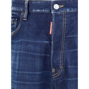 Dsquared² Blue Cotton Relaxed Fit Jeans
