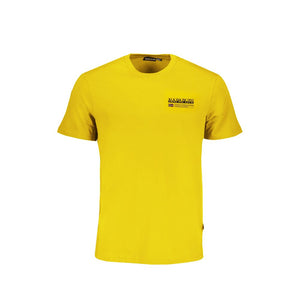 Napapijri Yellow Organic Cotton Men's T-Shirt