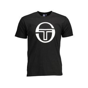 Sergio Tacchini Black Cotton Men T-Shirt