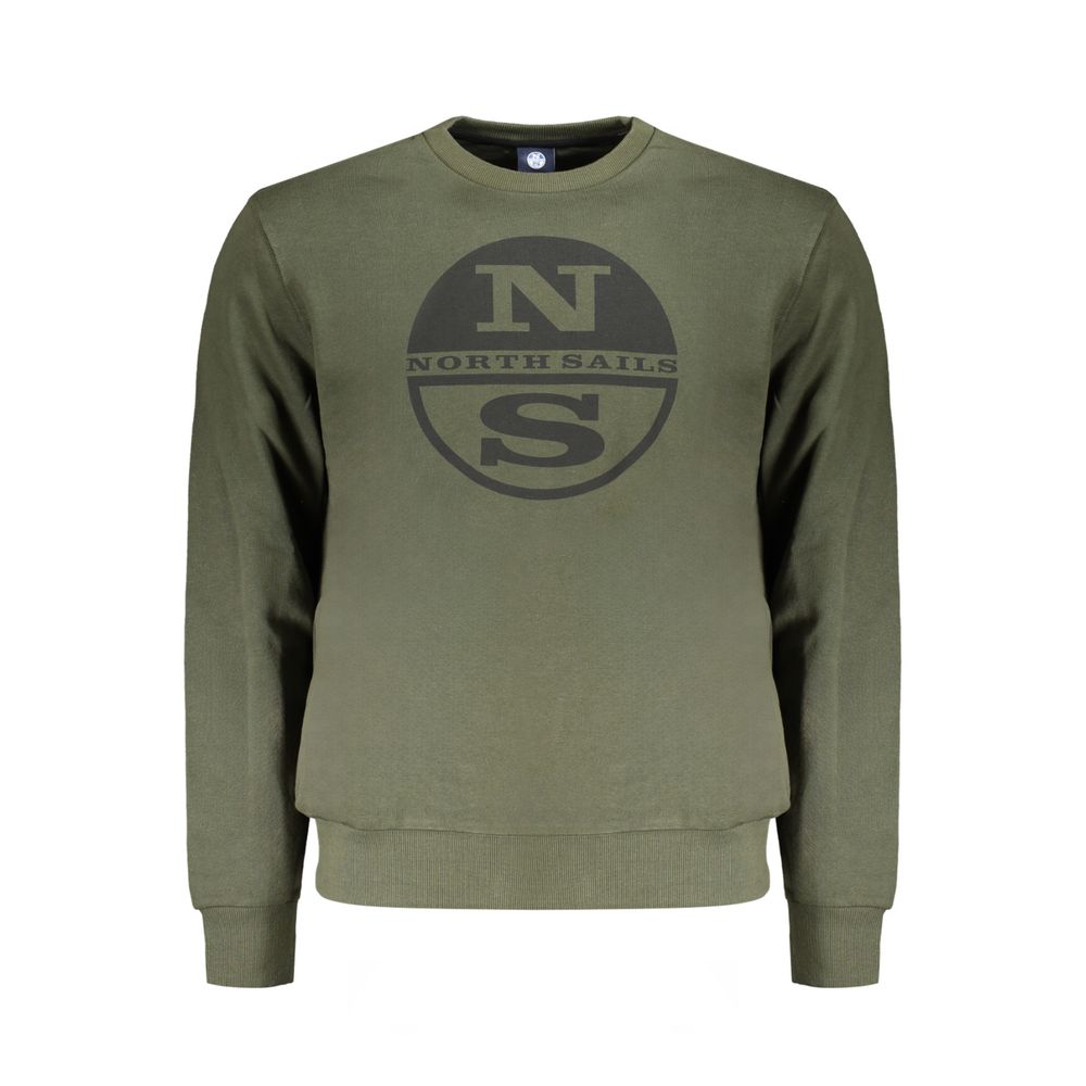 North Sails Green Cotton Men Sweater