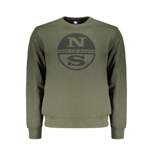 North Sails Green Cotton Men Sweater