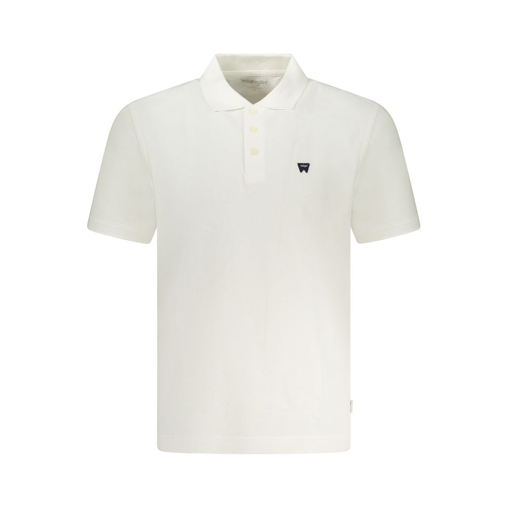Wrangler Bianco Cotton Men Polo-Shirt