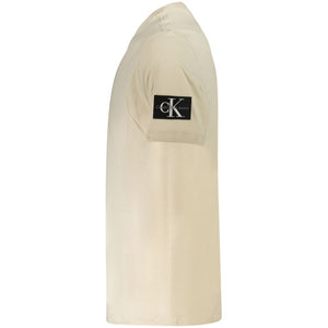 Calvin Klein Beige Cotton Men T-Shirt