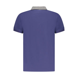 Cavalli Class Blue Cotton Men Polo Shirt