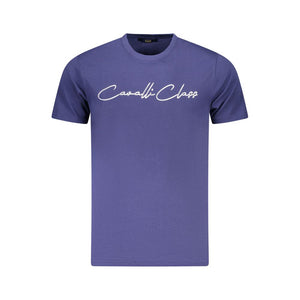Cavalli Class Blue Cotton Men T-Shirt