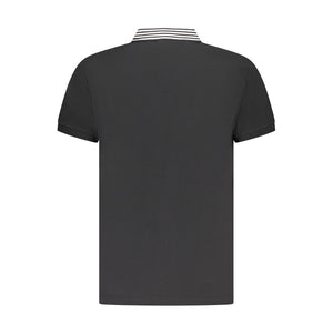 Cavalli Class Black Cotton Men Polo Shirt