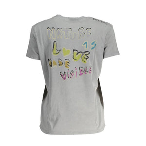 Desigual Gray Cotton Women T-Shirt