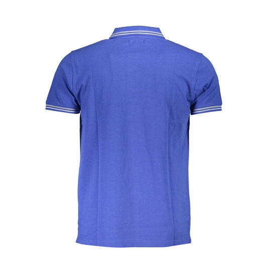 Cavalli Class Blue Cotton Men Polo Shirt